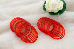 Red Glass Bangles - Set of 24