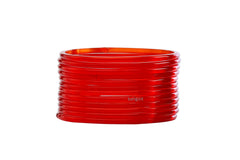 Red Glass Bangles - Set of 24
