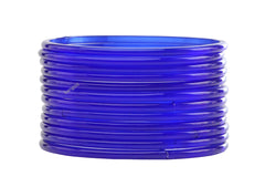 Blue Transparent Glass Bangles – Set of 24