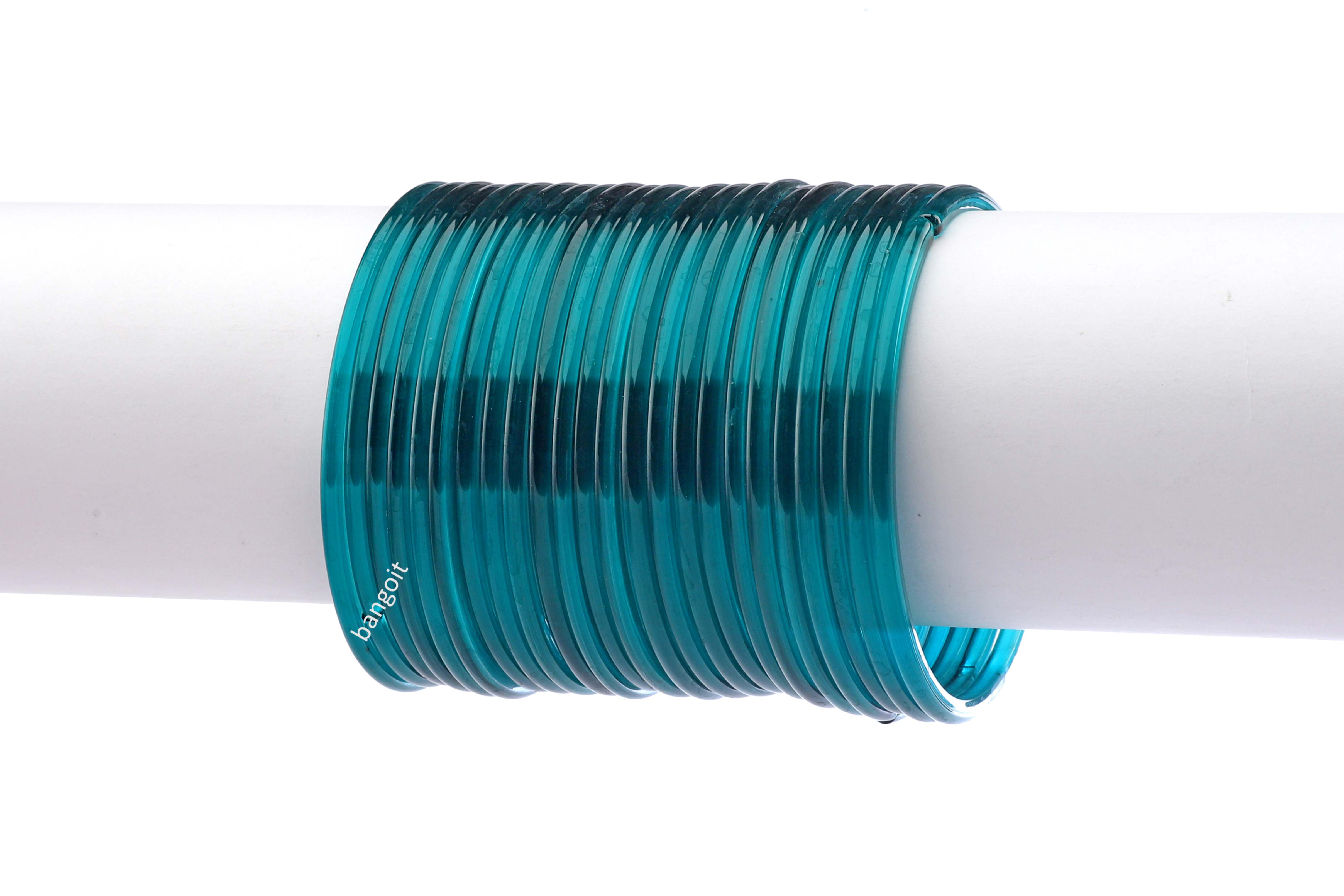 Radium Transparent Glass Bangles – Set of 24