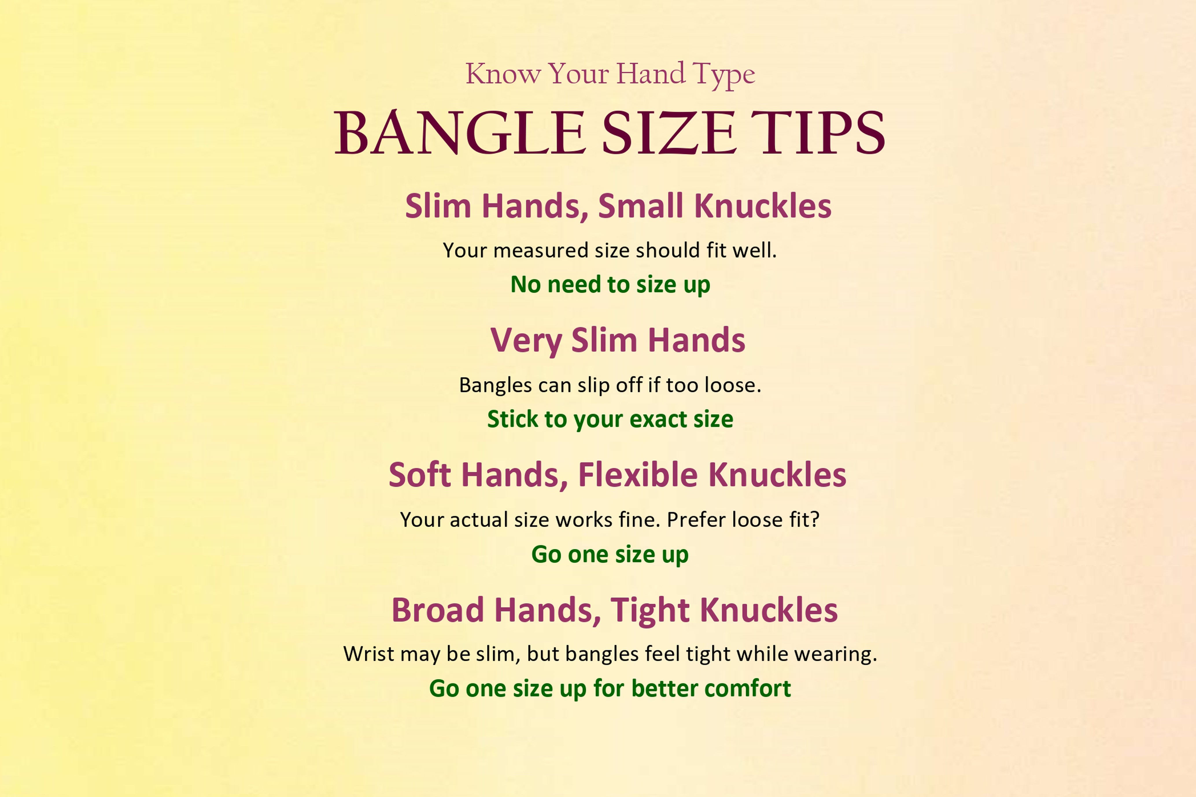 how to measure bangle size