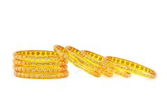 Multicolor Glass Kadas with Red & Golden Beads