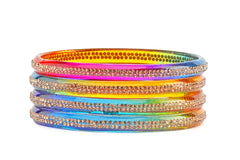 Multicolor Glass Kada with Center-Line Beads